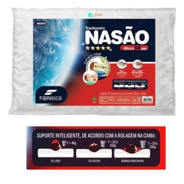 Imagem de Travesseiro Nasão Fibrasca 40x60x14 - Com uma Face Viscoeláticae na ou