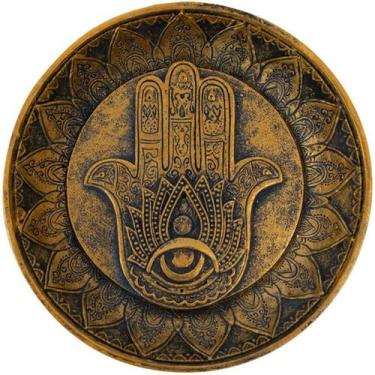 Imagem de Porta Incenso Mão Buda Lótus 12.5x12.5cm - Tascoinport
