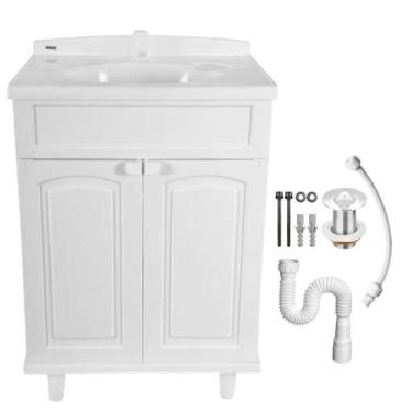 Imagem de Gabinete Branco para Banheiro Plástico Gab Max Astra 63cm