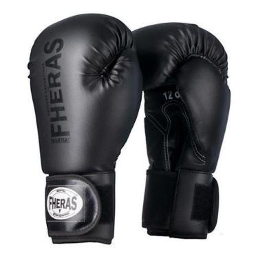 Imagem de Luva de Boxe / Muay Thai Fheras Pro All Black, 8oz