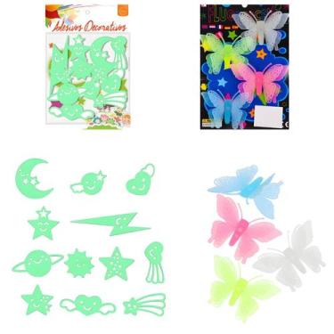 Imagem de 2 kits de adesivos decorativos que brilham no escuro - ZEIN