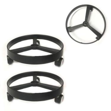 Imagem de 2 Suportes de Botijão de Gás e Vasos Giratório de Plástico - MELIDA