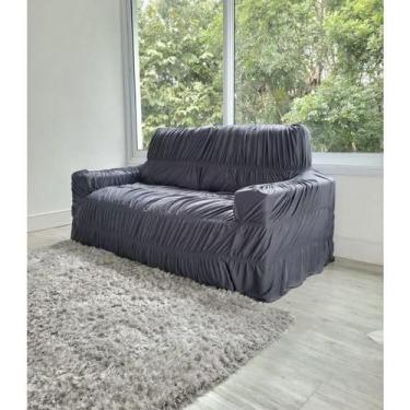 Imagem de Capa Para Sofá Retrátil E Reclinável 3 Lugares Chumbo - Belcapas