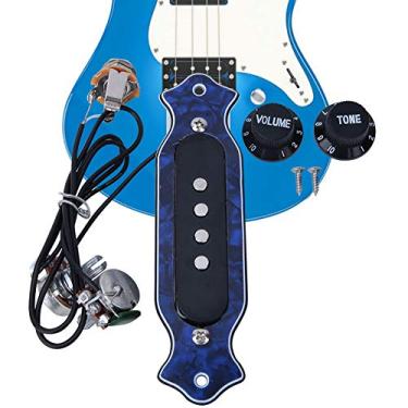 Imagem de Captadores de Guitarra Elétrica, Captador Acústico de 6 Cordas, Caixa Abs, Buraco de Som, Captadores Magnéticos de Guitarra para Guitarra Elétrica Acústica (Azul)