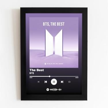 Imagem de Quadro com Moldura Spotify Álbum The Best K-Pop Tam. 15X21cm