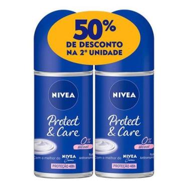 Imagem de Desodorante Roll On Nivea Protect&Care 2 Unidades 50ml Cada
