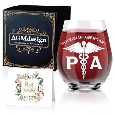 Imagem de AGMDESIGN Funny Two Sided Good Day Bad Day Don't Even Ask PA Physician Assistant Wine Glass, Gift for Doctor, Medicine, Assistant, Physician, Nurse, Students, Graduation Gifts for Men Women
