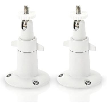 Imagem de [Pacote com 2] Compatível com suporte de parede EufyCam 2C/2C Pro/2 Pro/E20/E40 e Google Nest Cam – À prova de intempéries, rotação de 360° ajustável, instalação segura e fácil para uso