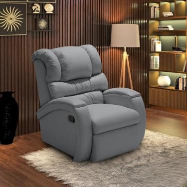 Imagem de Poltrona Cadeira Reclinável Imperial Zero Wall Papai Estética Cílios Sobrancelha Soft Sala Descanso (Cinza)