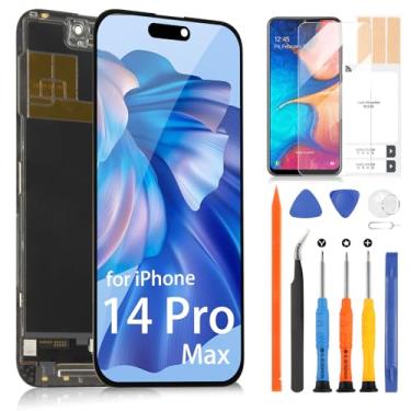 Imagem de Tela de substituição para iPhone 14 Pro Max LCD Display digitalizador para iPhone A2894, A2651, A2893, A2895 Montagem completa com ferramentas de reparo (preto, 6,7 polegadas)