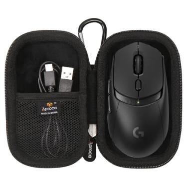 Imagem de Aproca Estojo rígido preto portátil, para mouse gamer sem fio Logitech G309 Lightspeed