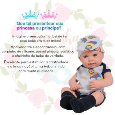 Imagem de Bebê Reborn Menino Luca Com Roupa Aviador Fofinho 43cm - Cegonha Rebor