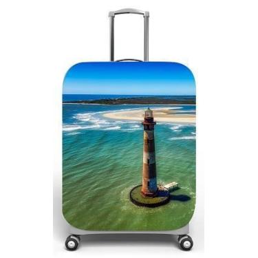Imagem de Capa para mala de viagem G, medidas max C48x A75 x P29cm Estampa Farol