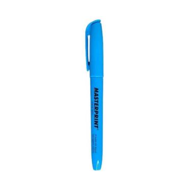 Imagem de Caneta Marca Texto Cor Neon Azul Vibrante Fluorescente Escolar - Maste