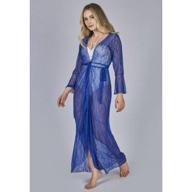 Imagem de Saida de praia eleonora - Celestine, Azul, Escuro, P