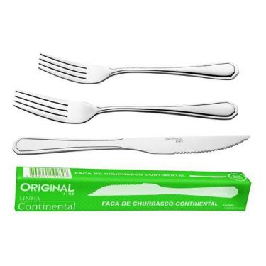 Imagem de Jogo Garfo Faca  Inox 36 Peças Bar/restaurante Bufffet - ORIGINAL LINE