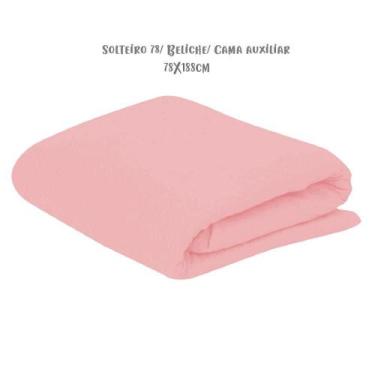 Imagem de Lençol de Elástico Avulso Solteiro 78 Beliche 78cm x 1,88m Rosa Arruma