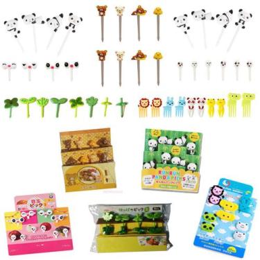 Imagem de Jogo Garfinho Petisco Para Frutas Palitinho 44pçs Infantil - PromoGala