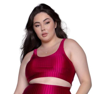 Imagem de Top Fitness Plus Size New Zig 3D Serra e Mar Sem Bojo Alta Compressão Academia Treino Feminino-Feminino