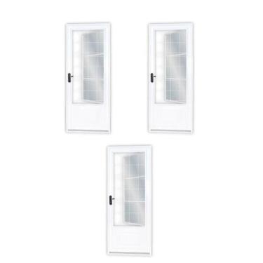 Imagem de Kit com 3 Portas de Aço Postigo 215x85cm com Grade Quadrada Minas Sul 