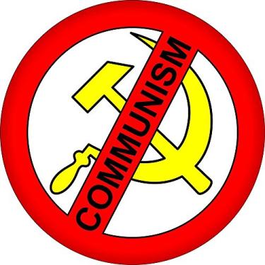 Imagem de Anticomunismo - Martelo e foice - Botão redondo de 3,15 cm