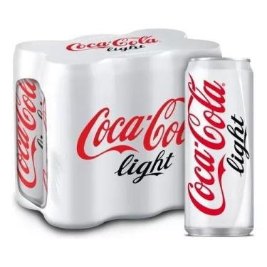 Imagem de KIT 6 Latas Refrigerante Coca Cola Light Lata 310ml