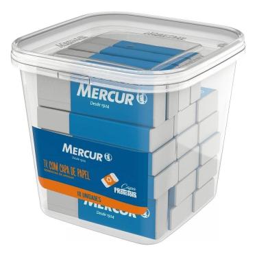 Imagem de Borracha Mercur Branca TR Com Capa de Papel Pote - Embalagem com 18 Unidades