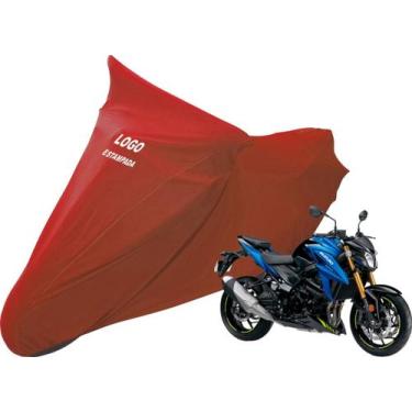 Imagem de Capa De Tecido Helanca Moto Suzuki GSX S 750  Sob Medida - Mz, Vermelh