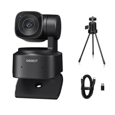 Imagem de OBSBOT Tiny SE Webcam PTZ 1080P HDR com tecnologia AI, sensor CMOS de 1/7.1 cm, zoom digital f/1.8, 4X, rastreamento automático AI, transmissão ao vivo para jogo/encontro/educação online, câmera web
