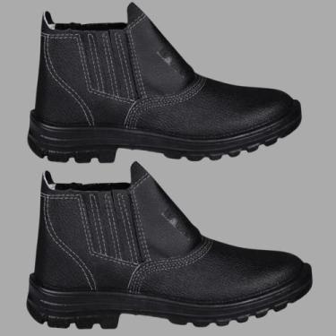 Imagem de KIT Bota Botina de Segurança C/ Bico de Aço - Strano, 40, Preto