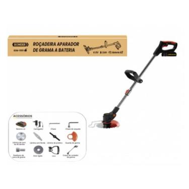 Imagem de Aparador de grama recarregavel c/2 baterias 21v bom-9109 - BOMDER