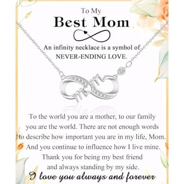 Imagem de Colar Infinity Mom Grandma Nana Sister Tia Daughter Auntie Granddaughter Niece Niece Gifts, Natal, Dia dos Namorados, Dia das Mães, Páscoa Grauation Back to School, Presentes de meia para mulheres e