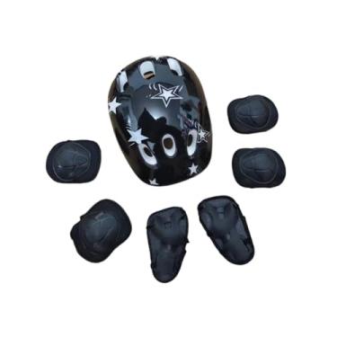 Imagem de Aymzbd 7x/Set Crianças Capacete de Bicicleta Capacete de Patinação Chapéu Joelheira Cotoveleira Almofada de Pulso Capacete de Skate para Skate Ao Ar Livre Me