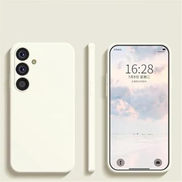 Imagem de Para Samsung A55 A54 5G Capa de silicone líquido Capas de telefone para Samsung Galaxy A55 A54 A 55 5G S24 Ultra Plus Capa macia, creme, branco, para Galaxy S24 Plus