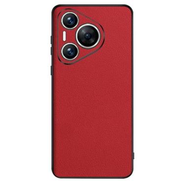 Imagem de HAO RIYLN Capa ultrafina para Huawei Pura 70 Ultra/70 Pro+/70 pro/70, capa magnética de carregamento sem fio, proteção para câmera, capa antiimpressões digitais, vermelha, 70 Ultra