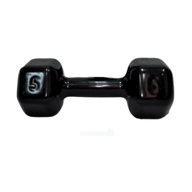 Imagem de Halter Sextavado Emborrachado 5Kg Corpo e Vida Fitness