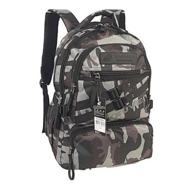 Imagem de Mochila 2 compartimentos 35L Camuflada Keuven, Camuflado cinza