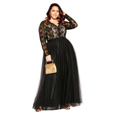Imagem de City Chic Women's Apparel Avenida feminina plus size maxi Rare Beauty Ff, Preto, 19 Plus Size