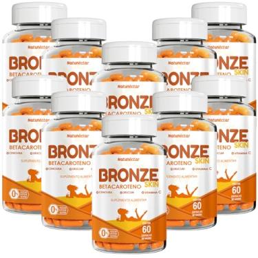 Imagem de Kit Combo 10 Bronze Skin Betacaroteno + Vitamina C Atacado 600 Cápsulas Natunéctar