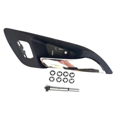 Imagem de PT Auto Warehouse GM-2216MA-FR - Maçaneta interna interna interna, caixa preta com alavanca de acabamento cromado - Frente direita (lado do passageiro)