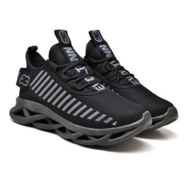 Imagem de Tênis Ev Feminino Academia Corrida Sola Trança Trainaing, Black, 36