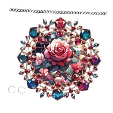 Imagem de rockible Decoração do dia dos namorados acrílico pendurar janela pingente de ornamento painel de parede para amantes de férias garden househhouse jardim, com 1 Flor