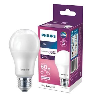Imagem de Kit 40 Lampadas Led Bulbo 9W 806Lm Bivolt Philips, 110V/220V (Bivolt),