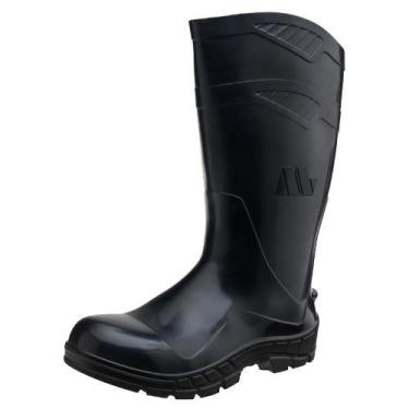 Imagem de Bota PVC Cano Longo Bico Palmilha Perneira Aço Preta CA 40793 100AWORK