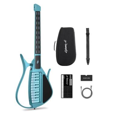 Imagem de CYBER-G Enya Stringless Smart Guitar, Guitarra Dobrável De Viagem, Bateria Eletrônica E Linha De Baixo Integradas, 20 Sons De Instrumentos Para Banda De Um Homem Só, Folhas De Acordes Interativas De