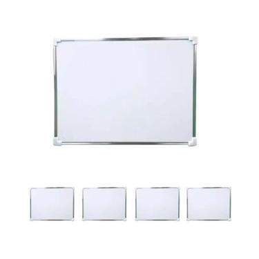 Imagem de 4un Quadro branco lousa escolar escritório 30x20 c/ moldura - Rio Tiju