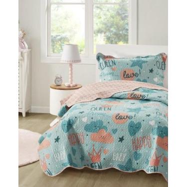 Imagem de Colcha Cobre Leito Solteiro Roupa De Cama Dupla Face Kit 2 - Camesa, M