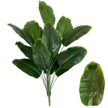Imagem de Planta Bananeira Artificial 18 Folhas Arbusto Decoração Casa - FlorImp