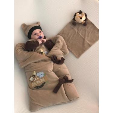 Imagem de Kit saída maternidade de bebe masculino e feminina tema safari animais