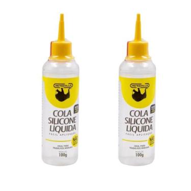 Imagem de Kit 02 Cola Silicone Líquida 100g Rendicolla  Colagem e Aplicação Rápi